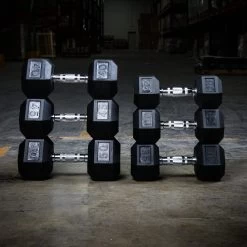 PRx Rubber Hex Dumbbells -Prx Performance Shop strength equipment prx rubber hex dumbbells 3